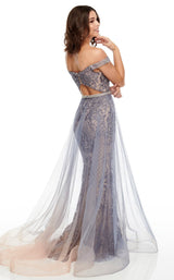 3 of 8 Rachel Allan 7164 Dress Gunmetal-Ombre