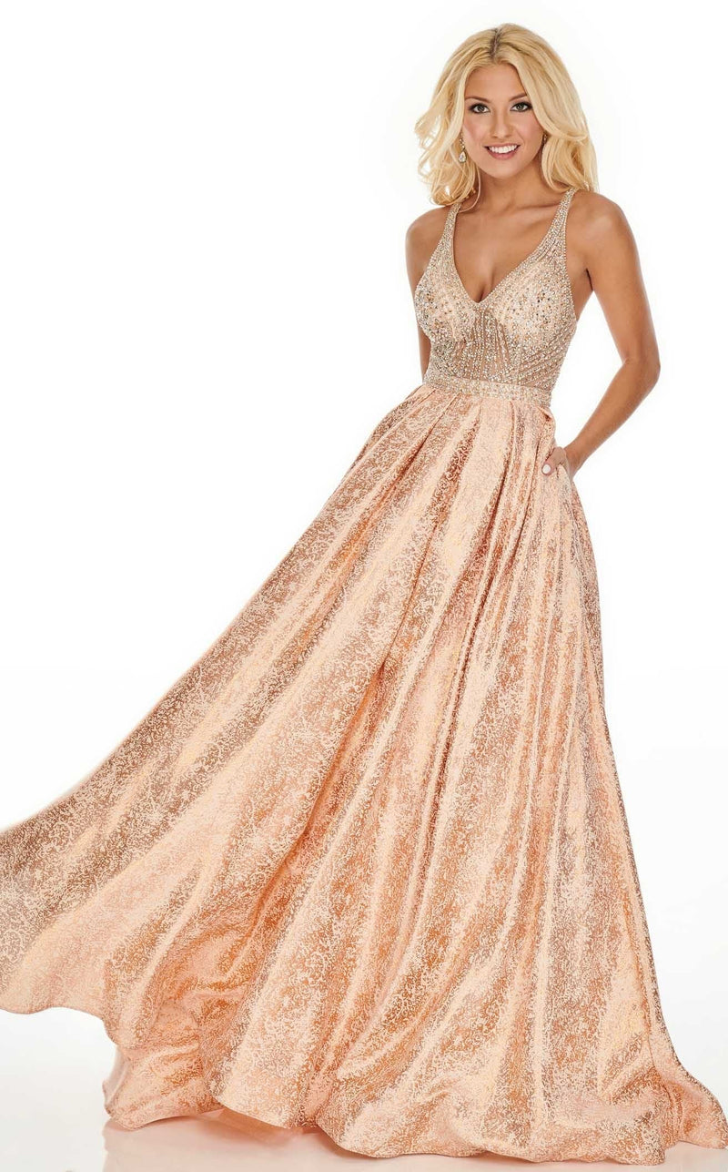 Rachel Allan 7175 Dress Rose-Gold