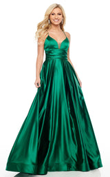 2 of 14 Rachel Allan 7178 Dress Emerald