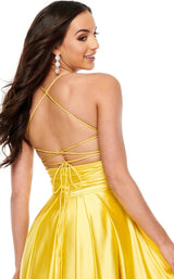 13 of 14 Rachel Allan 7178 Dress Yellow