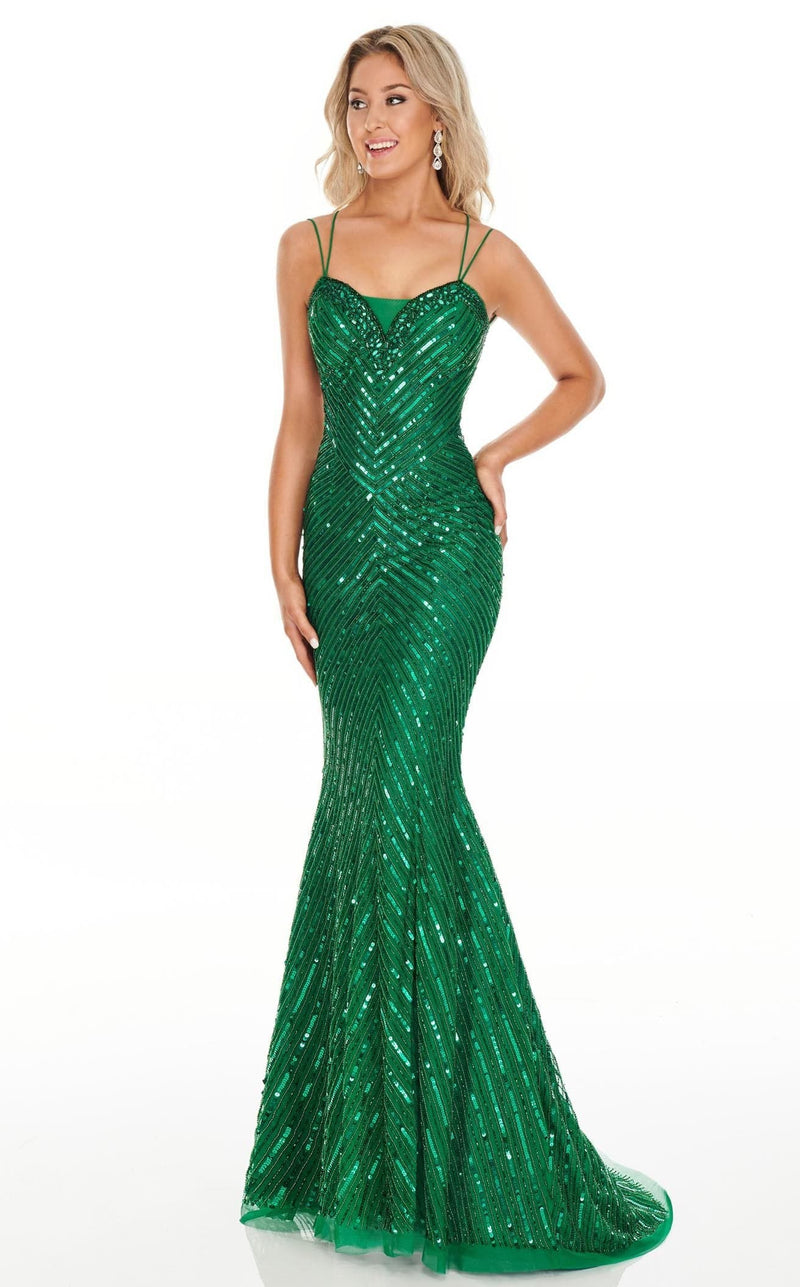 Rachel Allan 7188 Dress Deep-Emerald