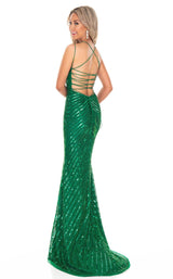 3 of 8 Rachel Allan 7188 Dress Deep-Emerald