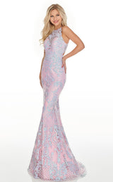 2 of 11 Rachel Allan 7194 Dress Pink-Iridescent