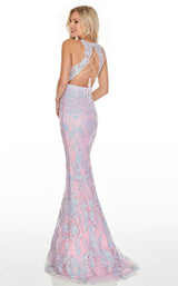 5 of 11 Rachel Allan 7194 Dress Pink-Iridescent