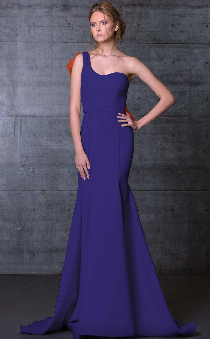 MNM Couture N0105 Royal Blue/Orange