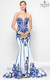 2 of 5 Alyce 5821 Ivory/Royal