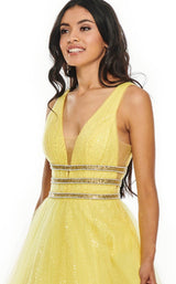 9 of 12 Rachel Allan 7201 Dress Yellow
