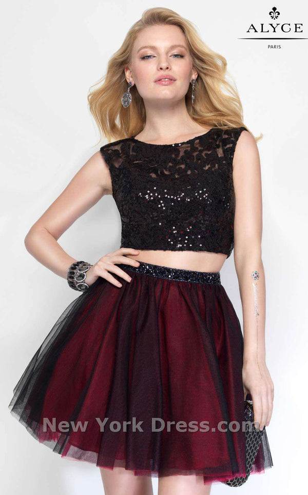 Alyce 4447 Black/Burgundy