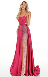 1 of 8 Rachel Allan 7203 Dress Fuchsia