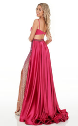 3 of 8 Rachel Allan 7203 Dress Fuchsia