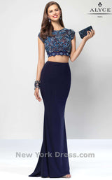 2 of 2 Alyce 6650 Navy/Rosewater