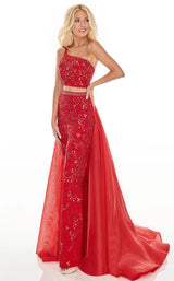 1 of 12 Rachel Allan 7204 Jumpsuit Red