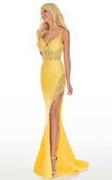 Rachel Allan 7206 Dress Yellow