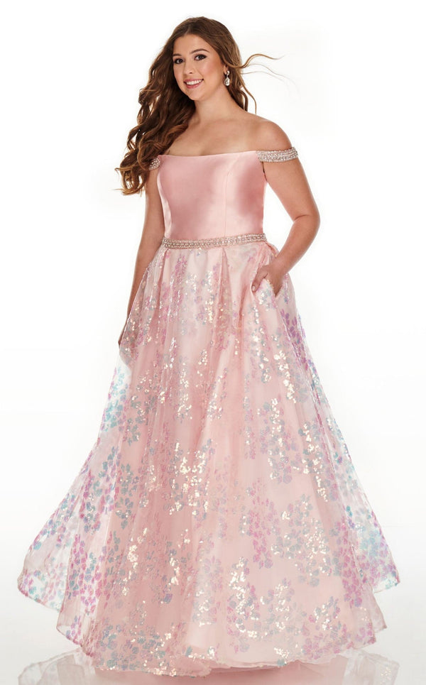 Rachel Allan 7218 Dress Blush