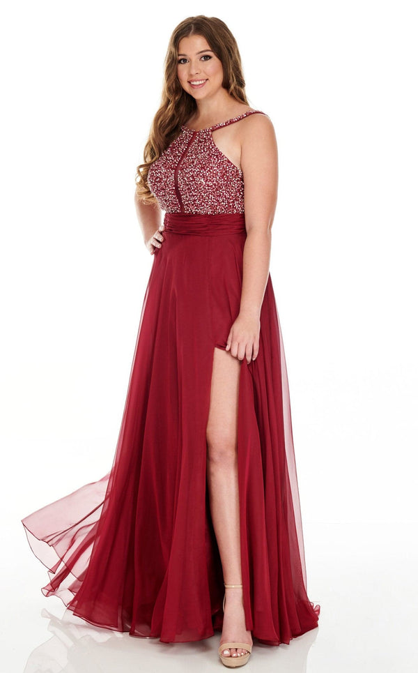 Rachel Allan 7220 Dress Marsala