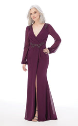 3 of 8 MGNY 72203 Dress Eggplant