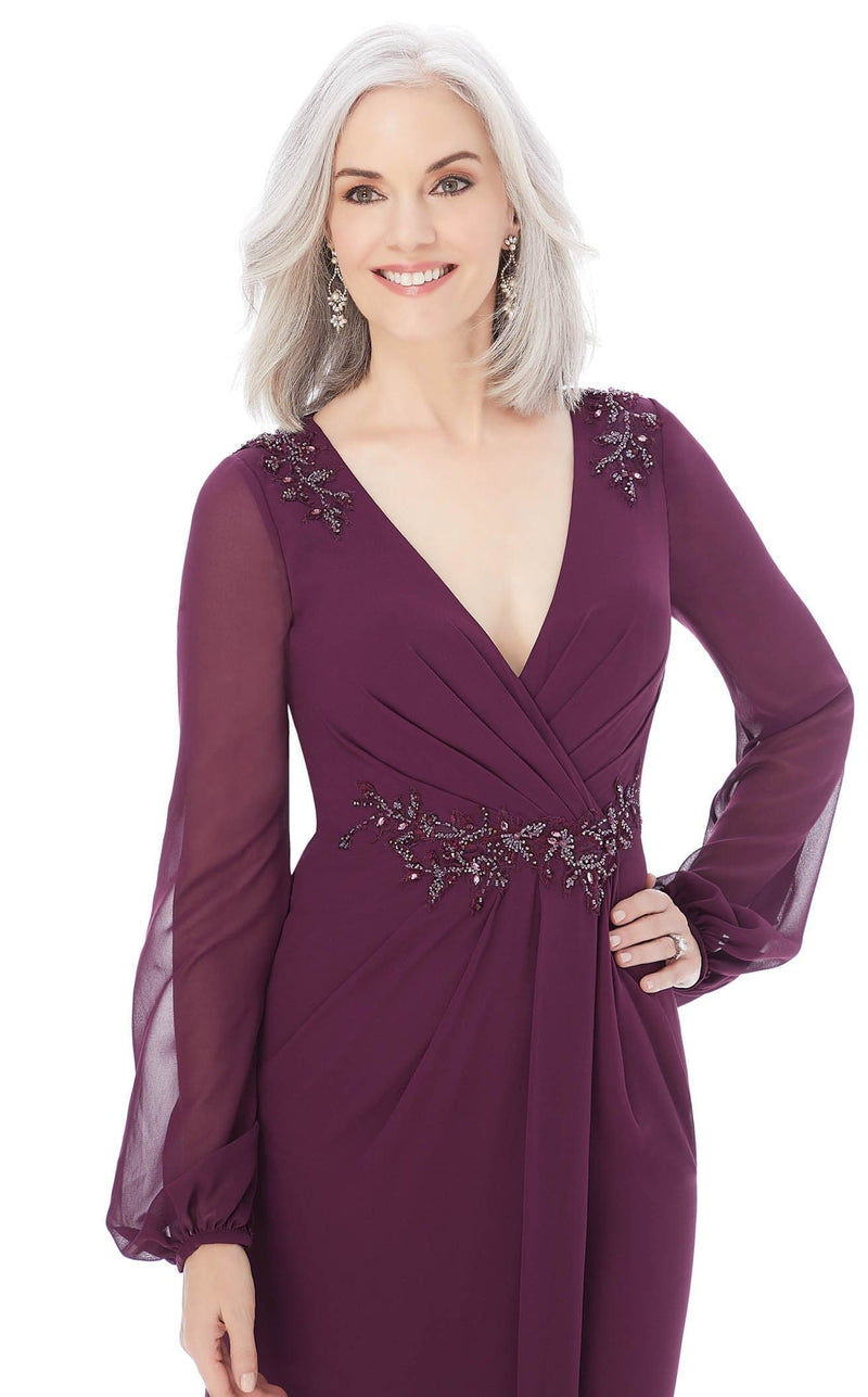 MGNY 72203 Dress Eggplant