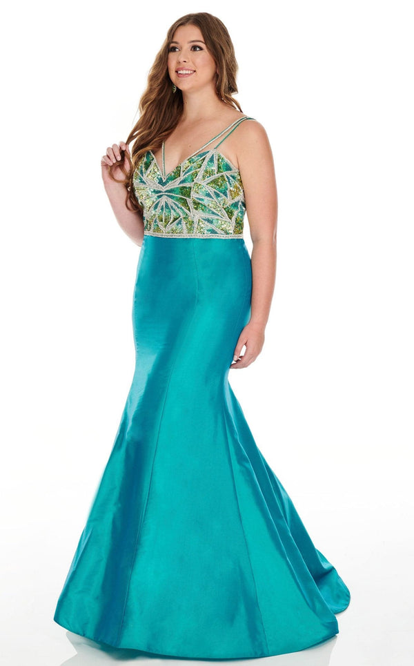 Rachel Allan 7221 Dress Jade