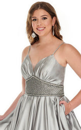 5 of 8 Rachel Allan 7223 Dress Gunmetal