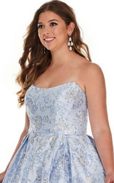 6 of 8 Rachel Allan 7224 Dress Perwinkle-Silver