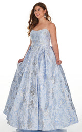 2 of 8 Rachel Allan 7224 Dress Perwinkle-Silver