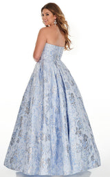 4 of 8 Rachel Allan 7224 Dress Perwinkle-Silver