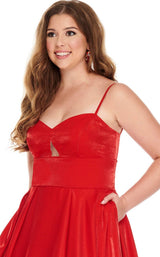 6 of 8 Rachel Allan 7229 Dress Red