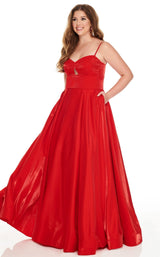 2 of 8 Rachel Allan 7229 Dress Red