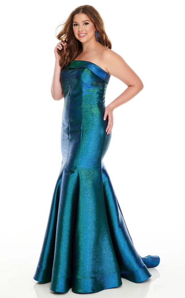 Rachel Allan 7231 Dress Peacock