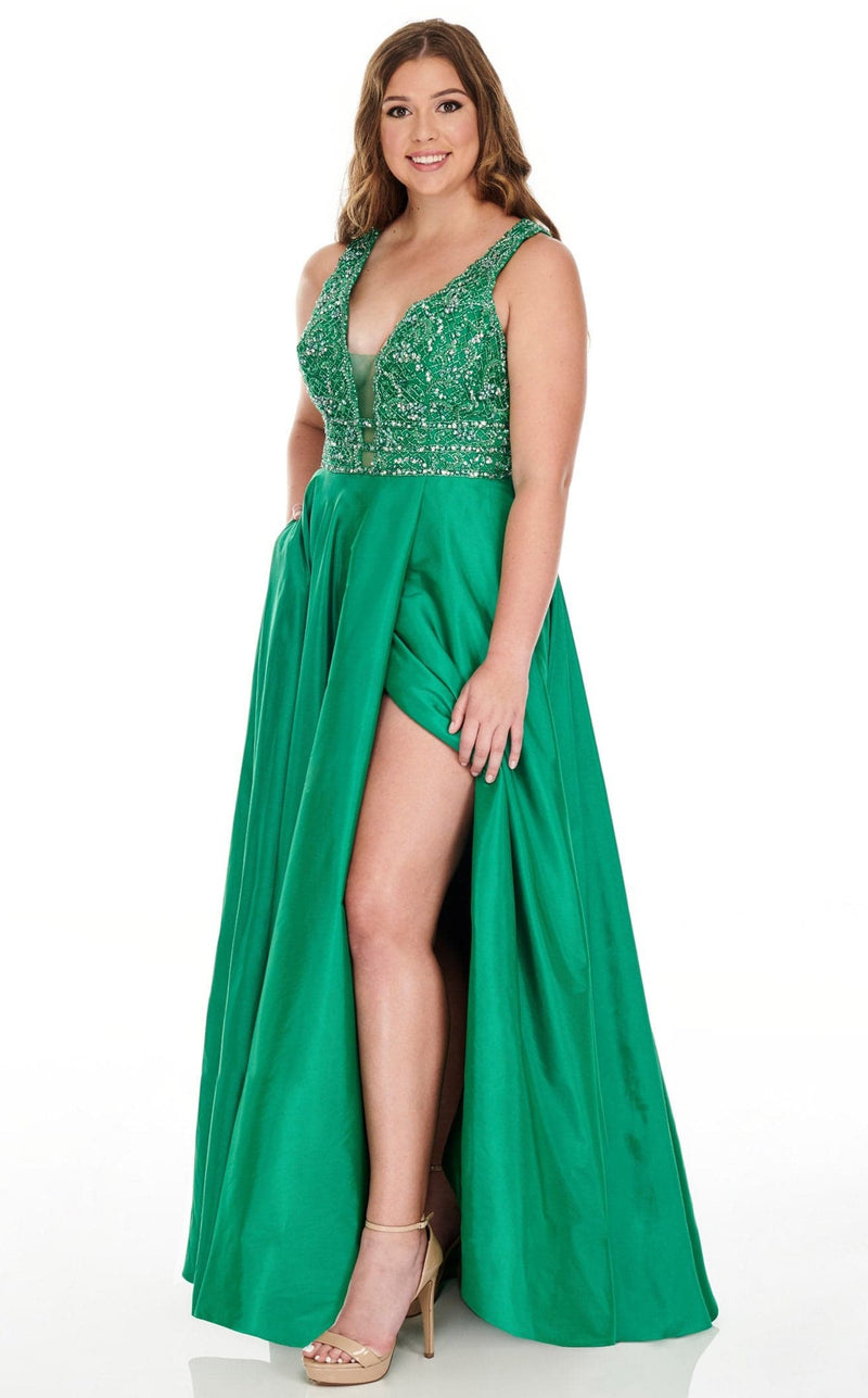 Rachel Allan 7232 Dress Emerald