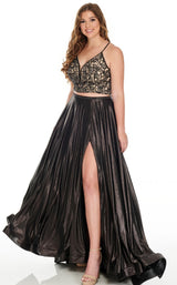 1 of 10 Rachel Allan 7235 Dress Black