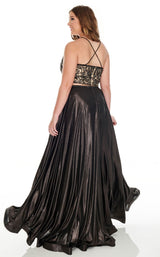 4 of 10 Rachel Allan 7235 Dress Black