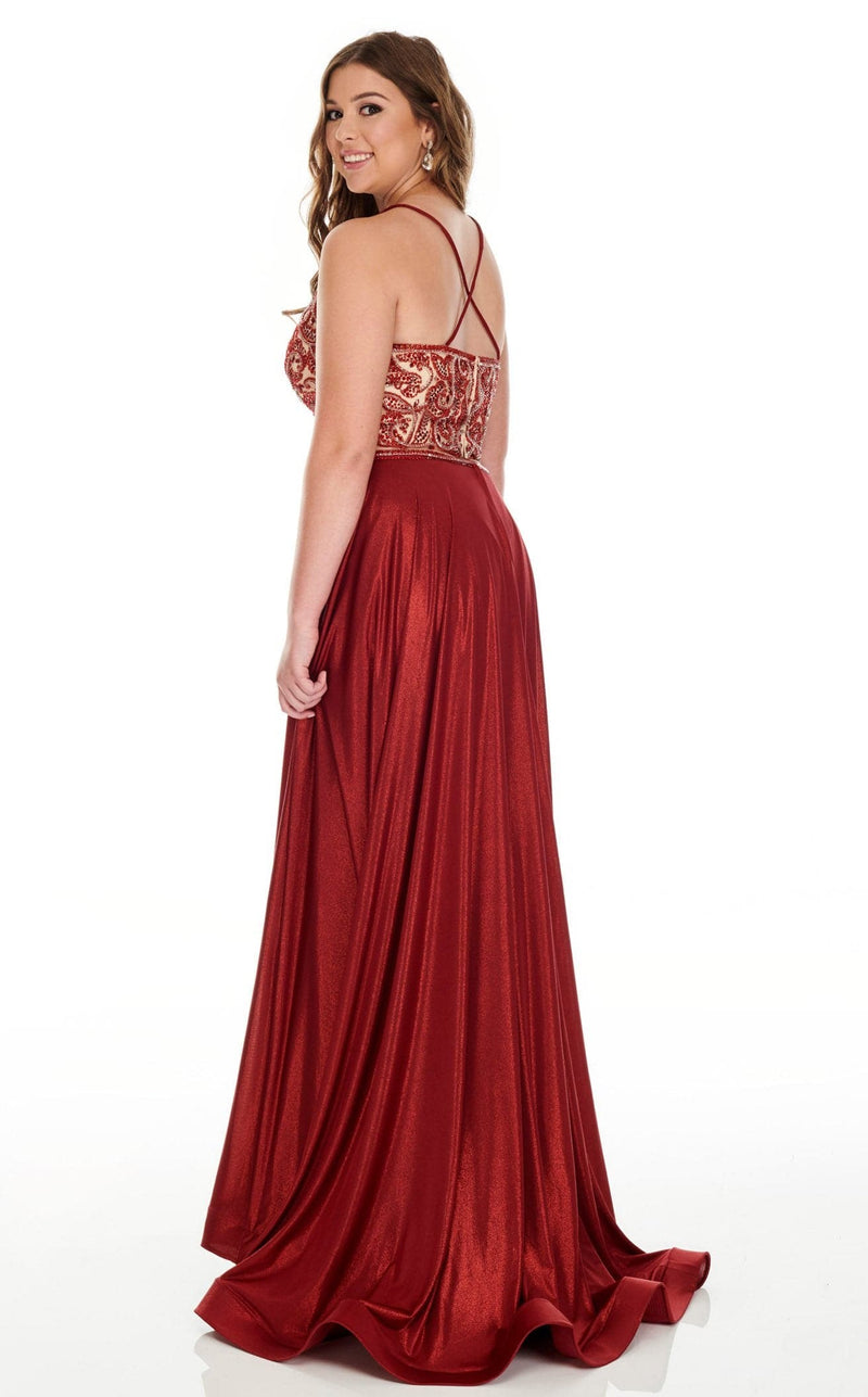 Rachel Allan 7235 Dress Burgundy