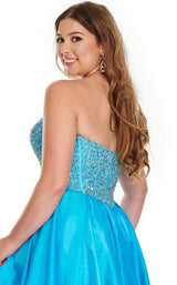 11 of 12 Rachel Allan 7236 Dress Ocean-Blue