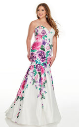2 of 8 Rachel Allan 7238 Dress White-Multi