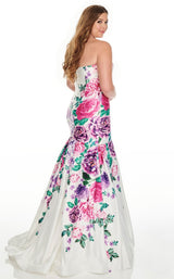 4 of 8 Rachel Allan 7238 Dress White-Multi