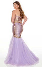 3 of 8 Rachel Allan 7240 Dress Lilac-Gold