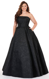 1 of 7 Rachel Allan 7241 Dress Black