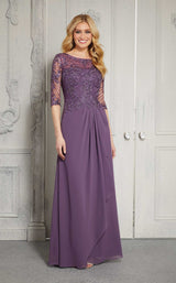 1 of 5 MGNY 72412 Dress Dark-Lilac