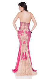 4 of 4 Terani 1621E1458 Fuchsia/Nude