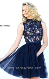 2 of 3 Sherri Hill 50636 Navy