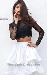 3 of 3 Sherri Hill 50725 Black/Ivory