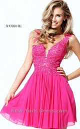 2 of 4 Sherri Hill 50756 Fuchsia