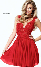 1 of 4 Sherri Hill 50756 Red