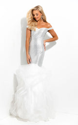 3 of 5 Jasz Couture 7334 White-Silver