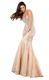 1 of 2 Jovani 73544BG Nude-Silver