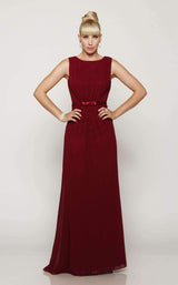 1 of 4 Milano Formals E2086 Burgundy