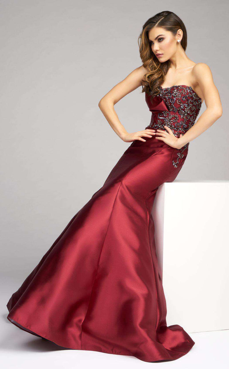 Mac Duggal 48454D Burgundy