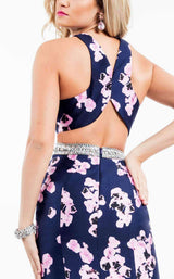 9 of 9 Rachel Allan 4117 Navy/Lilac