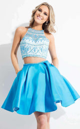 16 of 19 Rachel Allan 4156 White/Turquoise